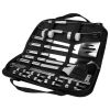 Stainless Steel BBQ Grill Tool Kit Grilling Utensil Accessories w/ Spatula Tongs Fork Knife
Brush Pepper Salt Shaker Bottle Grilled Skewers Corn Need
