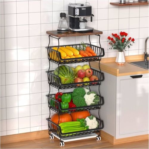 5-layer Fruit Basket, Used For Kitchen Organizer And Storage, Stackable Metal Wire Basket Vertical Cart, Prohibited Temu, Not Shipped On Weekends 5-layer Fruit Basket, Used For Kitchen Organizer And Storage, Stackable Metal Wire Basket Vertical Cart, Prohibited Temu, Not Shipped On Weekends