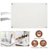 Stone Dish Drying Mats Home Dish Quick Drying Stone Pad Diatomaceous Earth Draining Mat with Anti-Slip Stainless Steel Feet